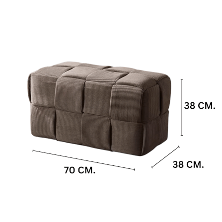 สตูลผ้าลูกฟูก MY DOLLS HOUSE COZY CUBE 70 ซม. สีน้ำตาล_1